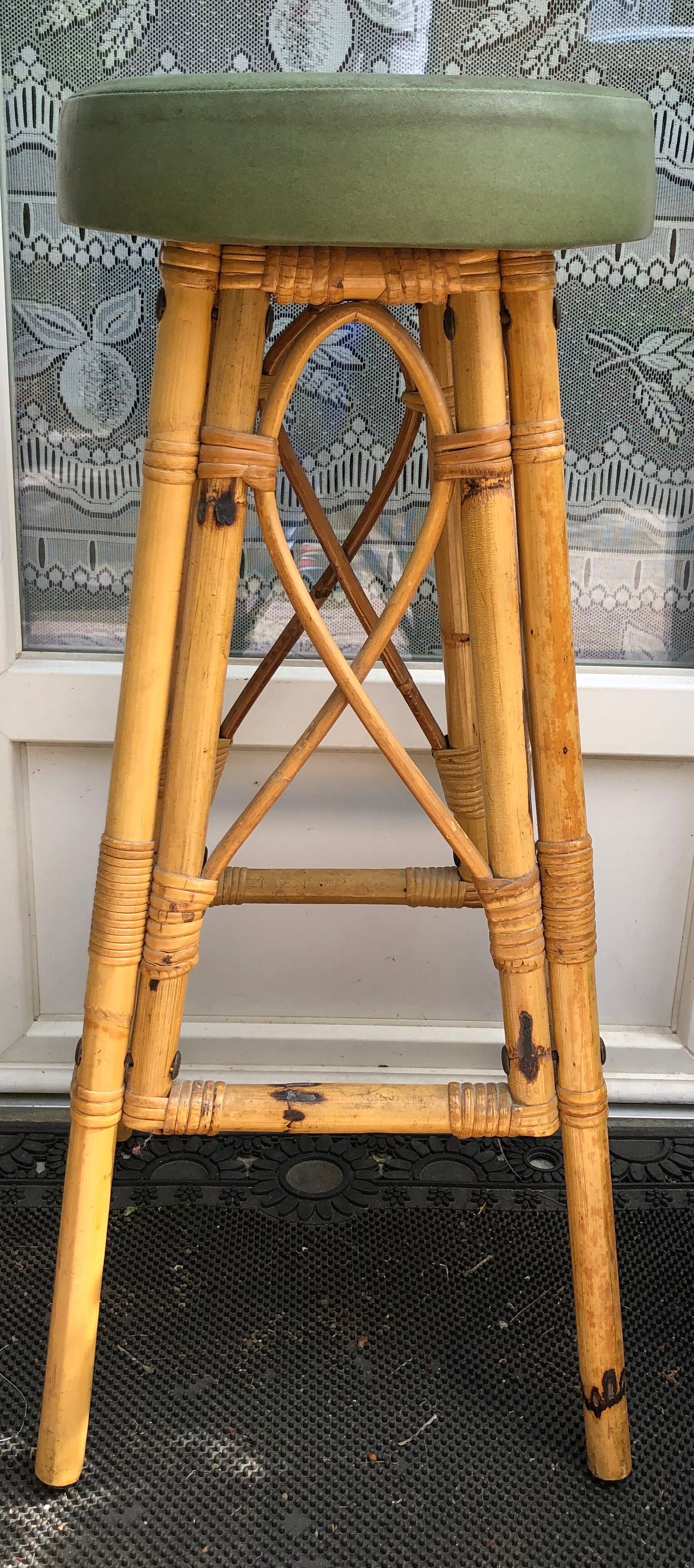 Rattan bar stool