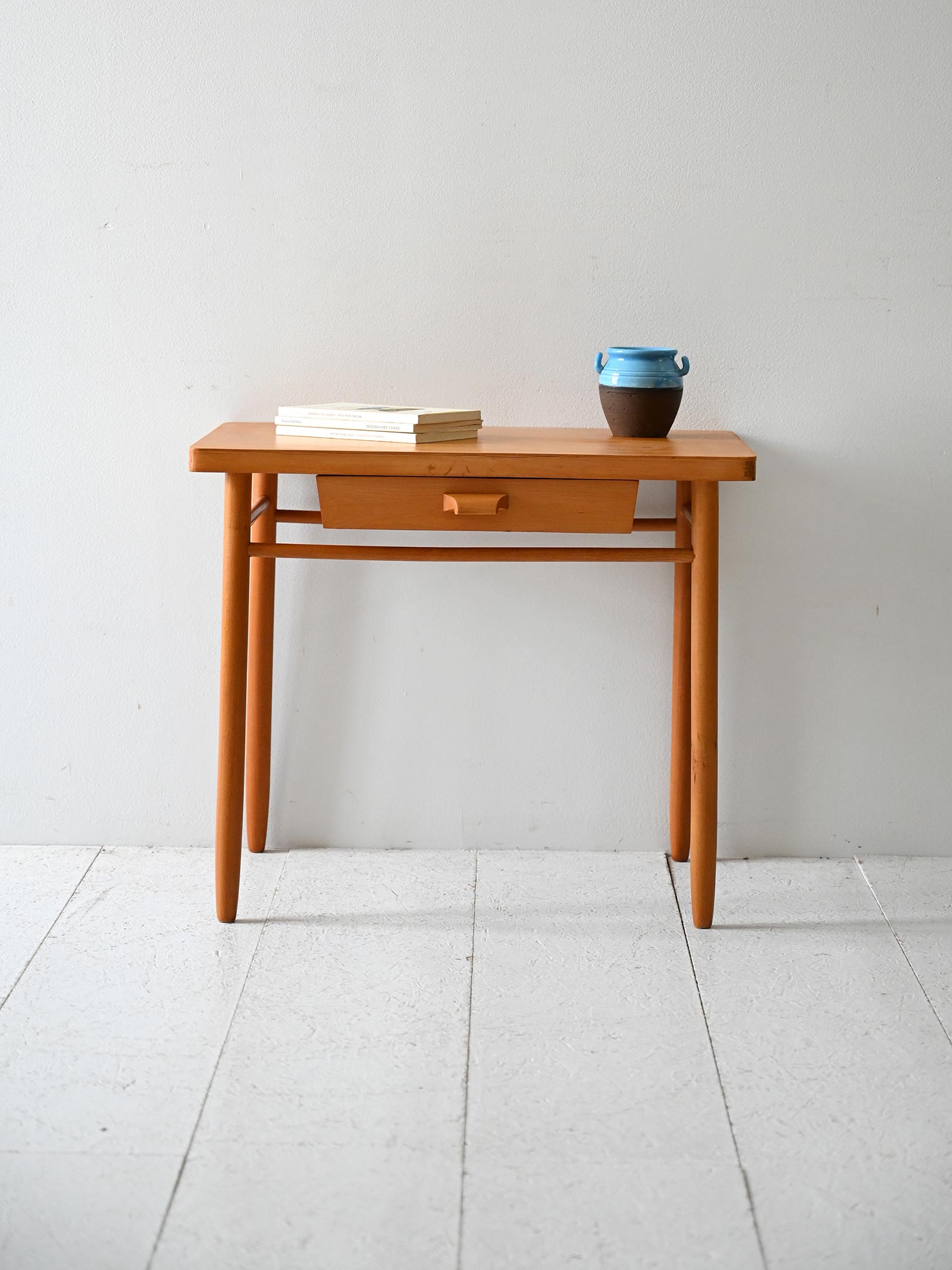 1960s Scandinavian Beechwood Bedside Table