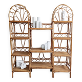 Etagère en rotin Côte d'Azur années 1960