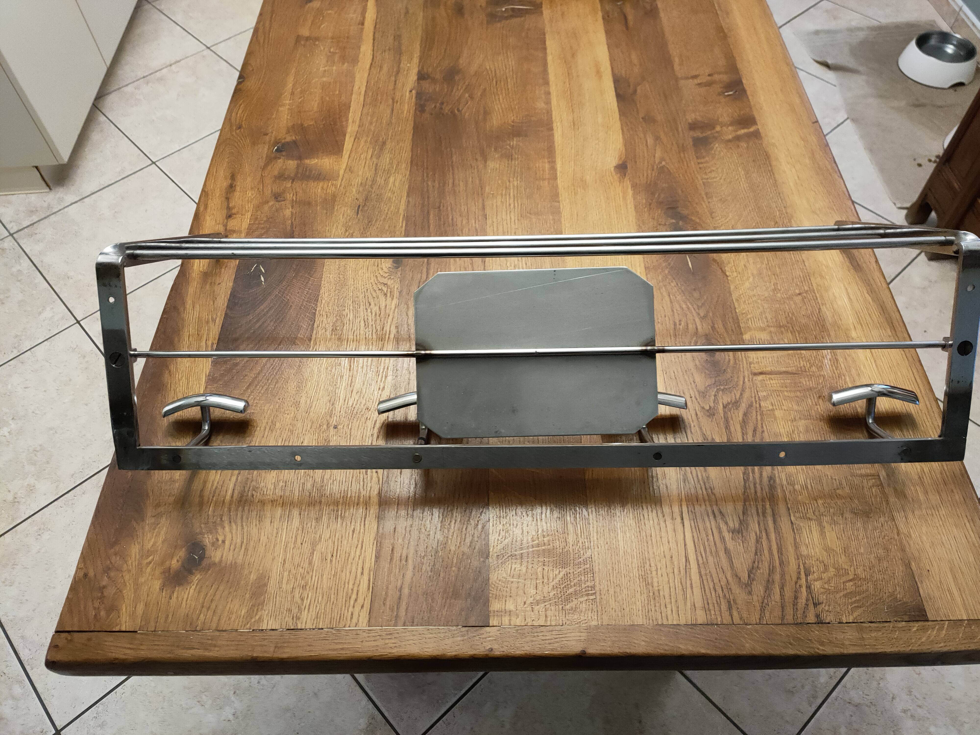 chrome coat rack with 4 hooks