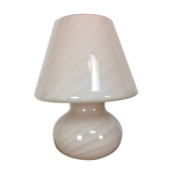 Pink Murano mushroom lamp, 70's