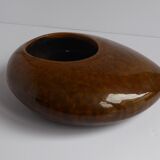 Vase galet plat en faïence