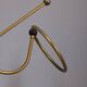 Vintage 1960s floor coat stand in golden brass, italian design