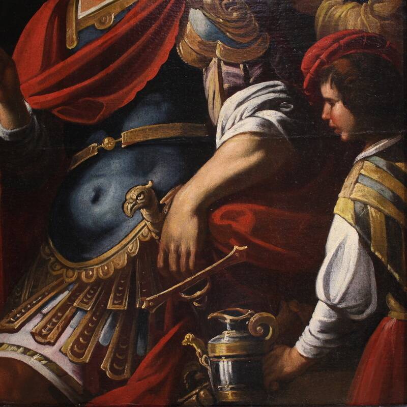 Great 17th-century Italian painting: The Banquet of Mark Antony and Cleopat