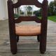 Chaise en bois et paille