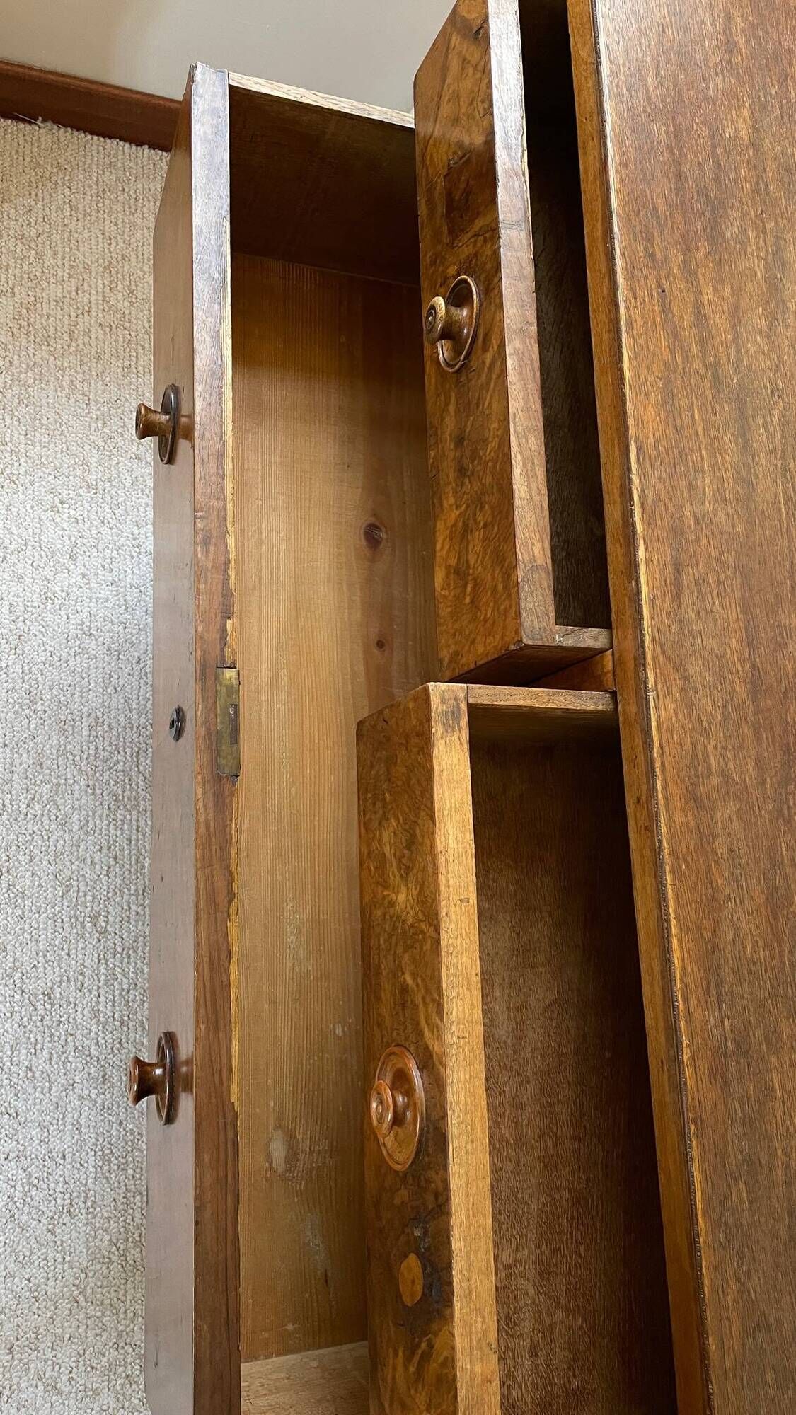 Antique Walnut and Solid Wood Commode