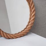 Rope mid-century french circular mirror