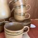 Service à café en grès Sarreguemines cafetiere tasses sucrier