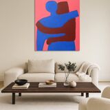 Figurative painting "can i hold you" contrast version 100x81 signed Bodasca