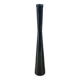 Large black ceramic vase