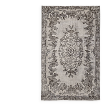 Gray & Black Oriental Vintage Rug, 220x317Cm