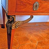 Empire Cylinder Desk Return from Egypt Mahogany and Gilt Bronze
