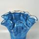 1970s Exquisite "Fazzoletto" Murano Glass Vase by Dogi. Made in Italy