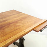 Oak draughtsmans desk  an en masons & son ltd "practical" large draughtsman's table/drawing board th