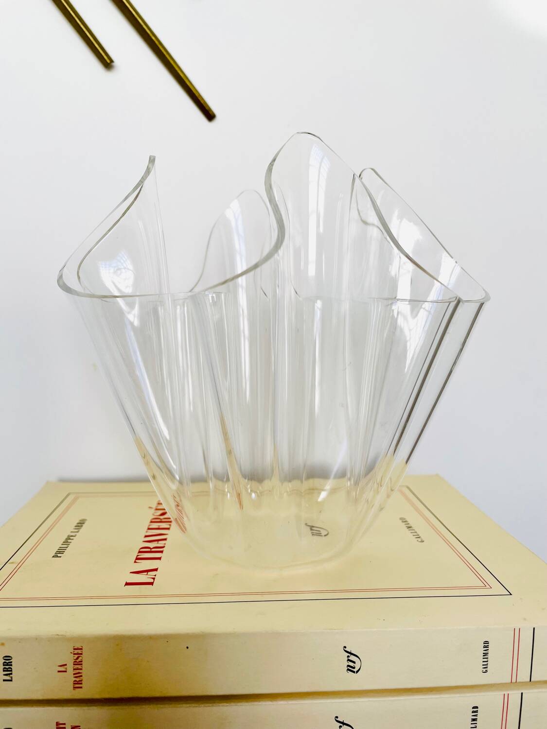 Vintage draped plexiglass cup
