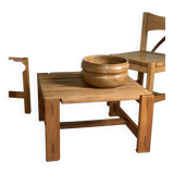 Vintage solid elm coffee table