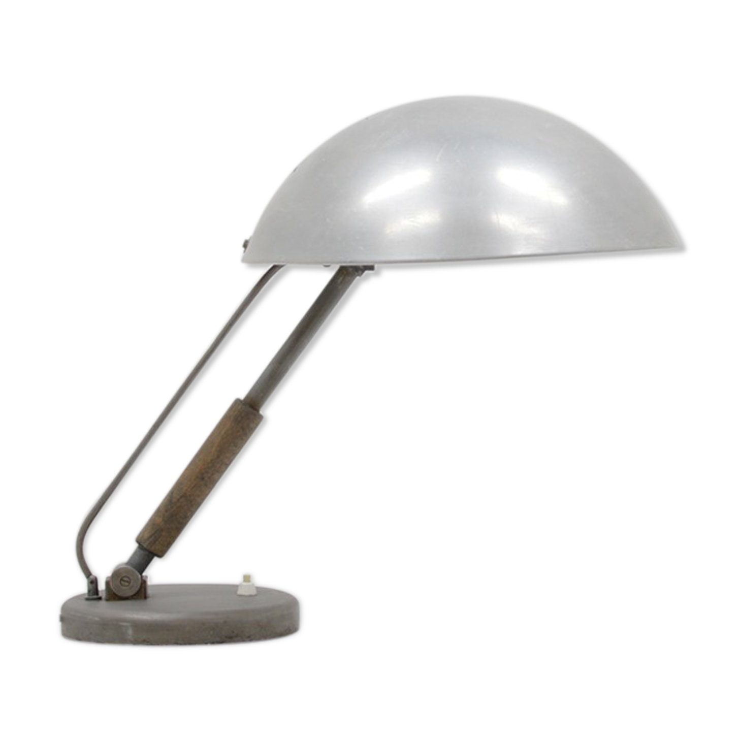Bare metal bauhaus desk light by Karl Trabert for Schanzenbach und Co. GmbH, 30s Germany.