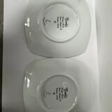 Jl coquet prelude - set of 2 coffee cups with saucer - limoge porcelain.