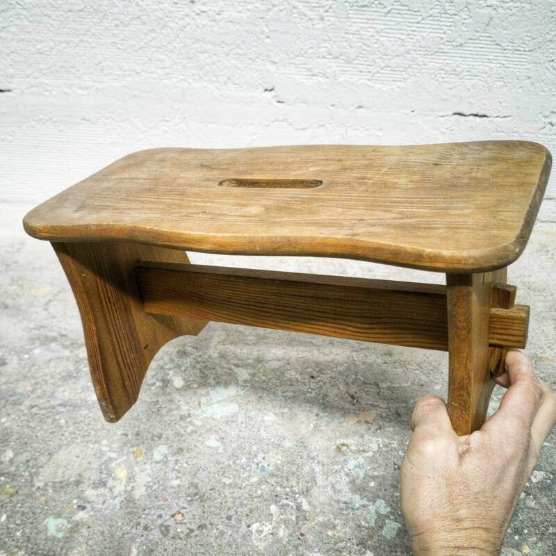 Small wooden stool / footrest