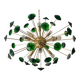 Suspension ovale en verre de murano vert « coni » spoutnik