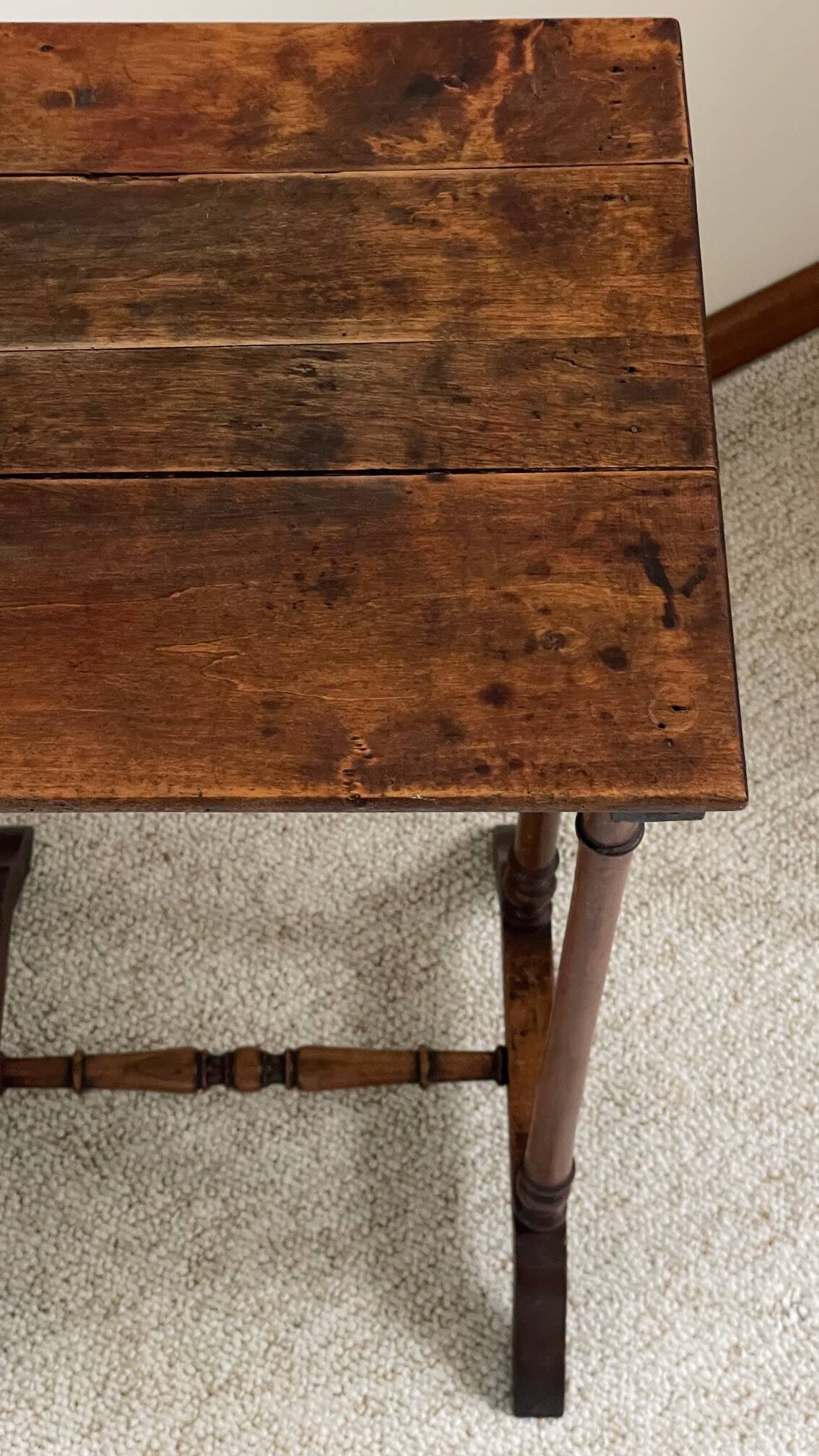 NIGHTSTAND Antique Turned Wood