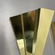 Rare set of 2 cubic solid brass wall light sconces by egoluce, italy 1980s
