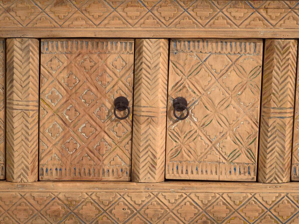 Old carved pine wood buffet – China, circa 1900