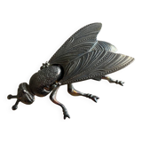 Vintage brass fly ashtray