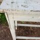 Table d'appoint, console en bois blanc patiné