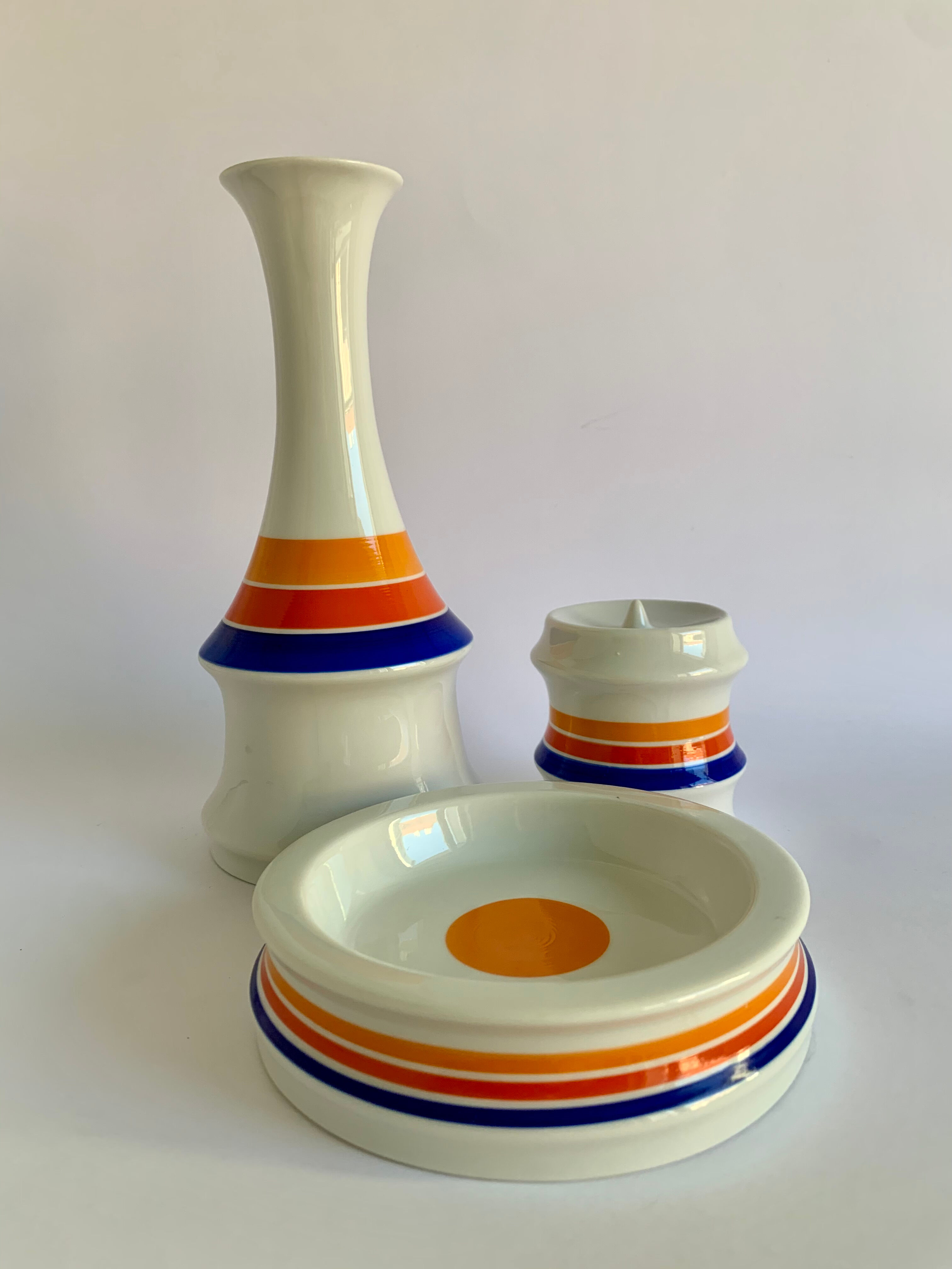 Vintage tabletop set, Hollohaza Hungary 1960s