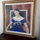 Portrait painting on wood 50s