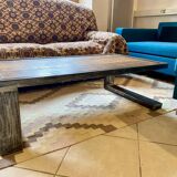 Wood and metal coffee table (artisan carpenter)