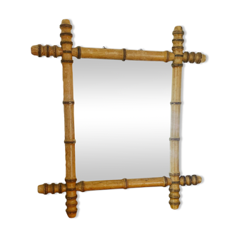 1900 mirror in light wood