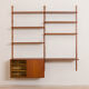 Teak wall unit by Hansen Guldborg with a desk and a cabinet, Denmark, 60s
