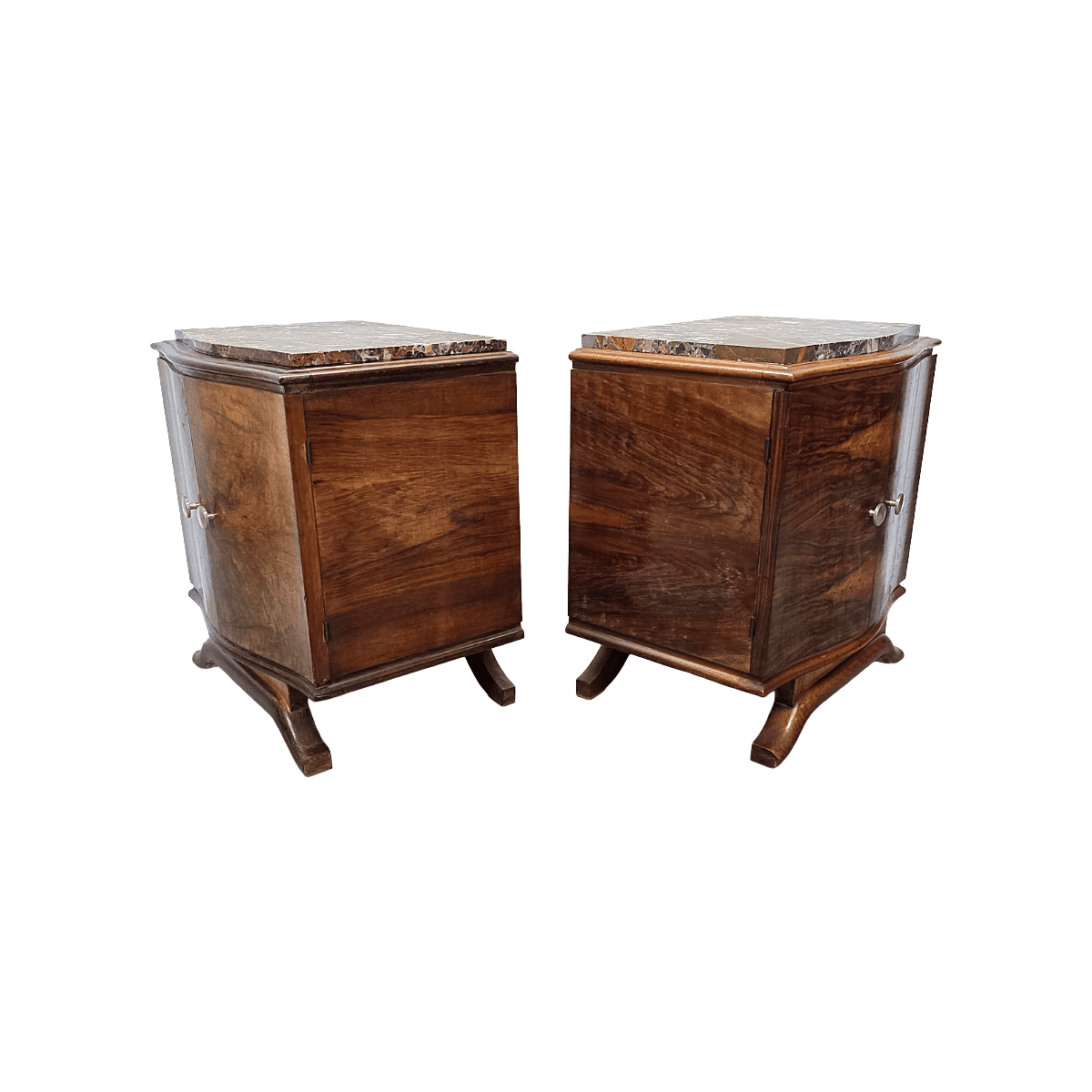 Set Of French Art Deco Bedside Tables, 1930s