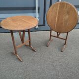 Pair of antique wooden bedside tables side table