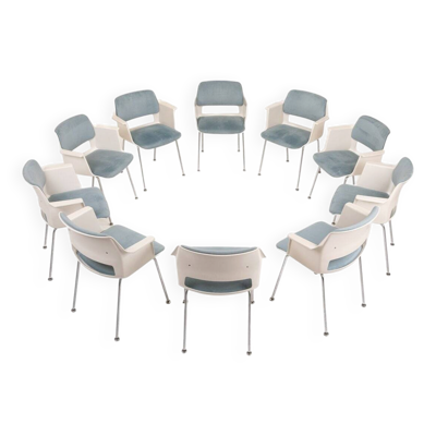 Chaises de salle à manger vintage par André Cordemeyer pour Gispen, Pays-Bas, années 1980, ensemble de 10.