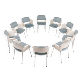 Chaises de salle à manger vintage par André Cordemeyer pour Gispen, Pays-Bas, années 1980, ensemble de 10.