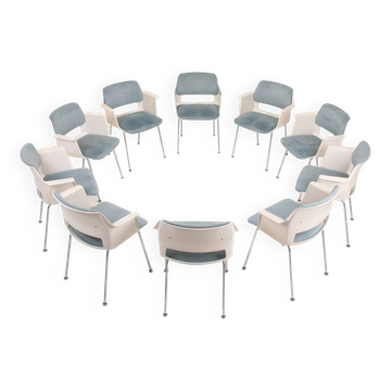 Vintage dining chairs by André Cordemeyer for Gispen, the Netherlands, 1980s, set of 10