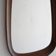 Scandinavian vintage mirror with curved mahogany frame