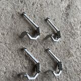 Set of 4 old metal coat hooks