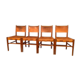 Un ensemble de quatre chaises Danemark années 1960