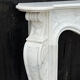 Louis XV style fireplace in Carrara marble, circa 1980