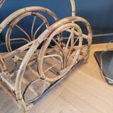 Vintage bamboo magazine rack