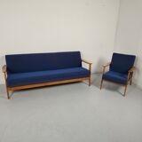 Convertible sofa set - a 1960s Scandinavian armchair