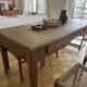Large antique farmhouse table in solid wood – 194 cm