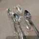 4 silver-plated dessert spoons by Christofle Spatours, new