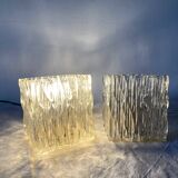 Pair of vintage plexi cube wall lights