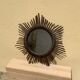 Vintage sun mirror in woven rattan diameter 45 cm retro decoration