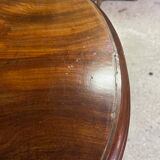 Large Louis Philippe period mahogany fiddle-shaped pedestal table, 19th century